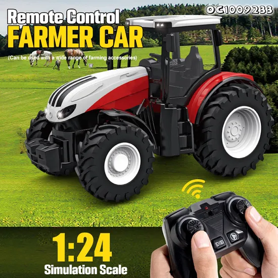 8 Wheels Boys Simulation Farmer Car Kids Tractor Remote Controlled Model 1: 24 Scale Toy Car