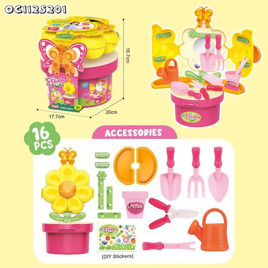 Preschool Educational Toys Plastic Garden Tool Kids Shovel Garden Toys Sand and Water Games with Exquisite Storage Tool Box Set