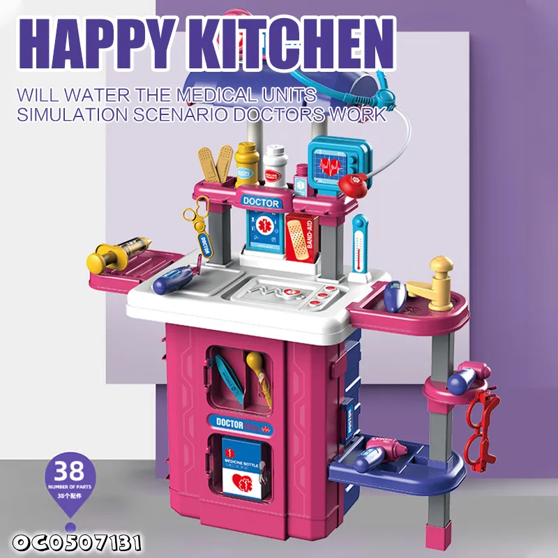 Girls Promotional Gift Wholesale High Quality Interactive Medical Set Pretend Play Doctor Tool Kits Toy for Children