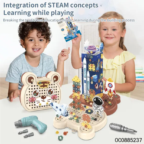 Wholesale Montessori Educational Plastic Building Block Popular DIY Toys