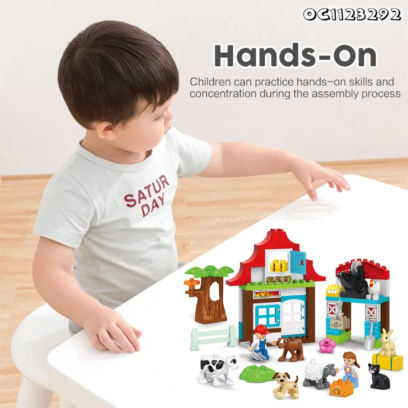 Wholesale DIY Cartoon Model Educational Animal Children's Blocks Model Building Toys Set for Kids