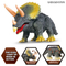 Interactive Realistic Animatronic Robotic Toy Walking Dinosaur Triceratop Infrared Remote Control Toy with Light and Sound Wholesale