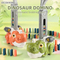 Wholesale Sensory Stress Relief Toy Small Domino Game Electric Mini Dinosaur Train Set Toy with Light and Sound for Kids Interactive