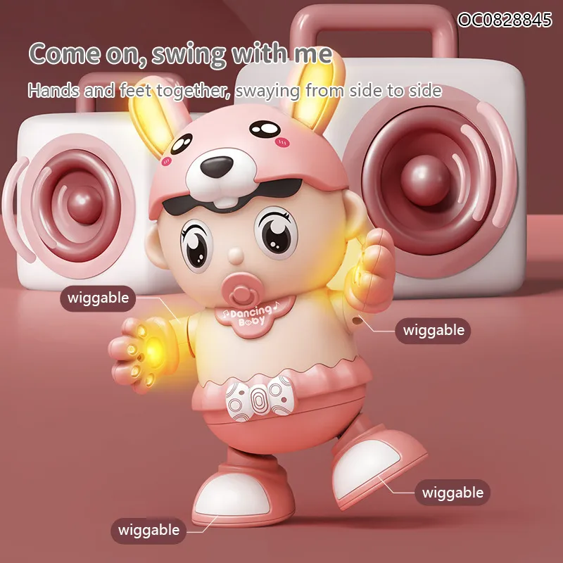 Wholesale Musical Plastic Dancing Dolls Electronic Walking Toys for Kids Girls Baby Toy with Light