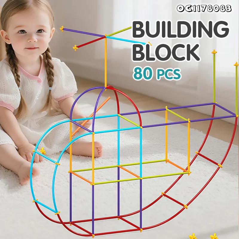 Wholesale Montessori Plastic Soft Connect Construction Building Block Creative Play Toys for Kid