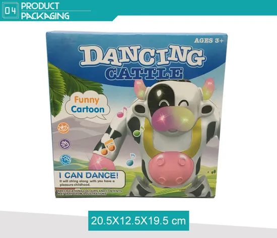 Wholesale Electric Popular Battery Operated Small Cow Plastic Dancing Animal Toys with Music