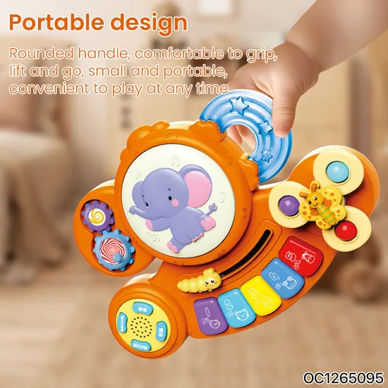 Wholesale Musical Learning Elephant Electric Cartoon Piano Light Toys