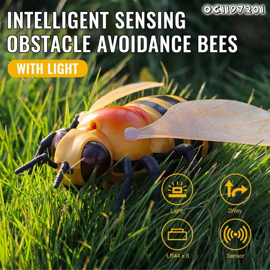 Wholesale Sensing Function Electronic Insects Flying Bee Remote Control Toys for Children with Light