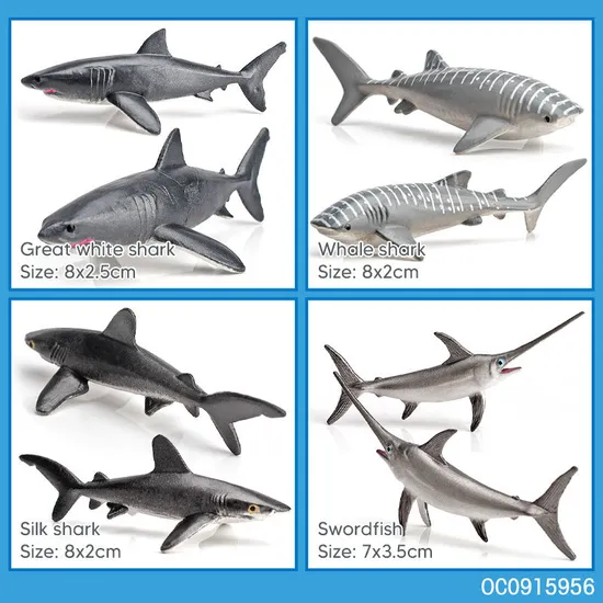 Wholesale PVC Toy Custom Realistic Animal Plastic 3D Fish Model Toys for Children