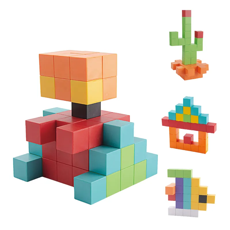 Wholesale Montessori 48PCS Magnetic Educational Mini Building Block Toy for Kids