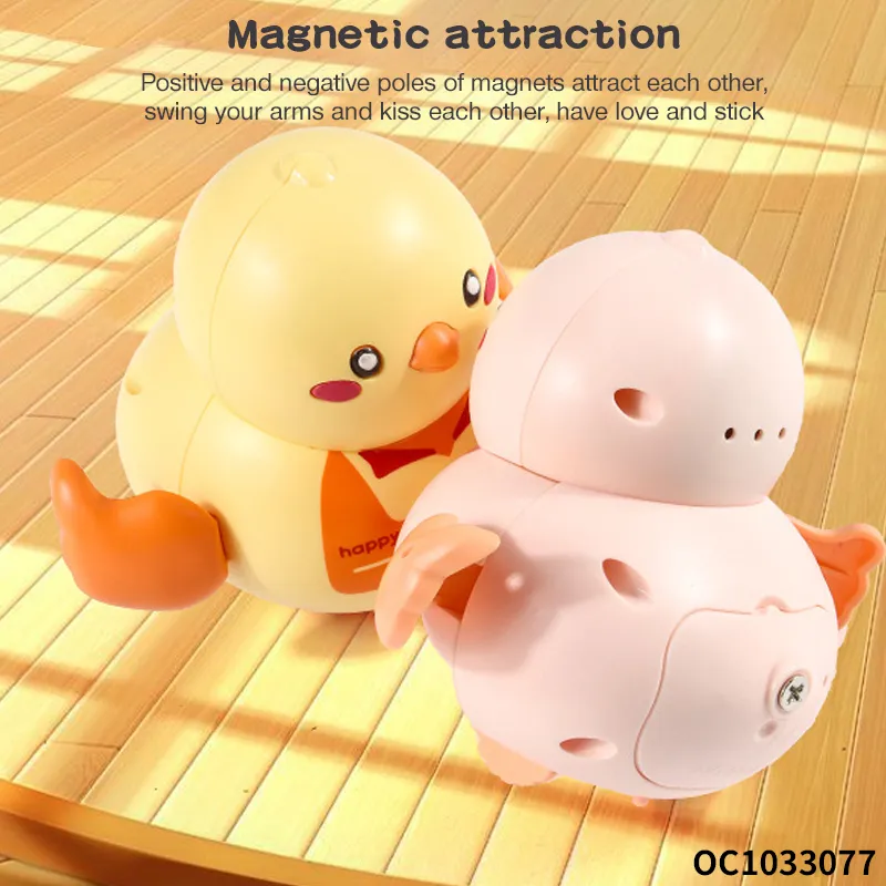 Wholesale Montessori Cartoon Animals Plastic Walking Yellow Baby Musical Sound Soothing Montessori Sensory Toys