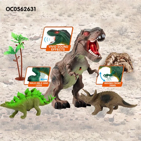 Simulation Tyrannosaurus Electric Walking Dinosaurs Toys for Kids with Light Sound
