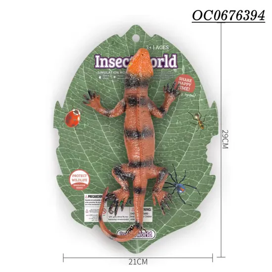 Wholesale Montessori Educational Animal Model Realistic Rubber Lizard Toys