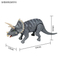 High Quality Realistic Remote Control Animal Model Simulation Walking RC Dinosaur Triceratops Toy with Sound for Kids Boys