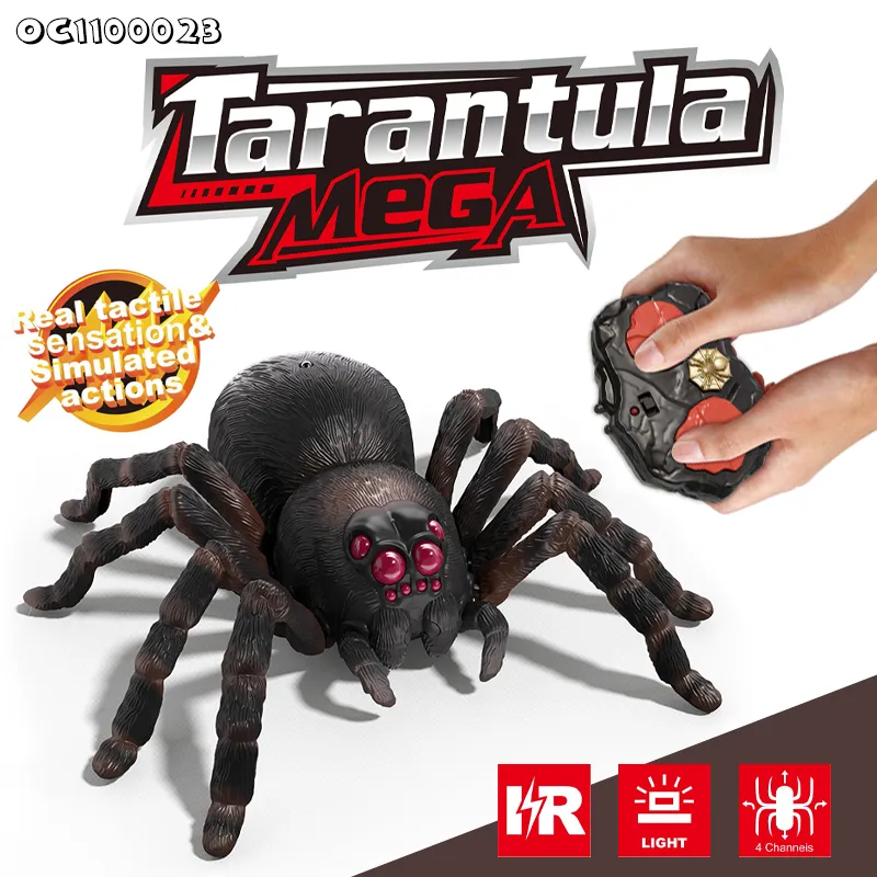Wholesale Plastic Realistic Animal RC Remote Control Spider Toy with Flashing Light Eye