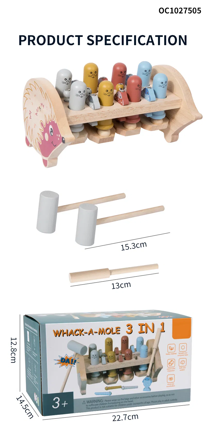 Wholesale 2in1 Wooden Montessori Educational Wooden Fishing Fish Game Board Toy