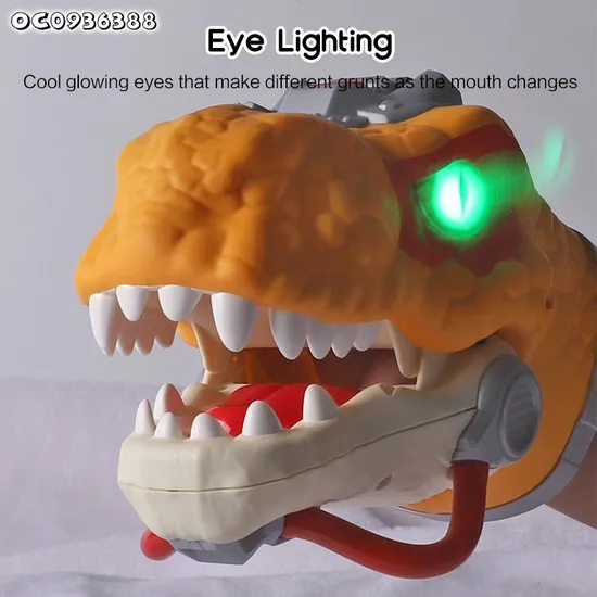 Realistic Dinosaur Head Battle Interactive Games Indoor Electric Mechanical Dinosaur Plastic Toy with Sound