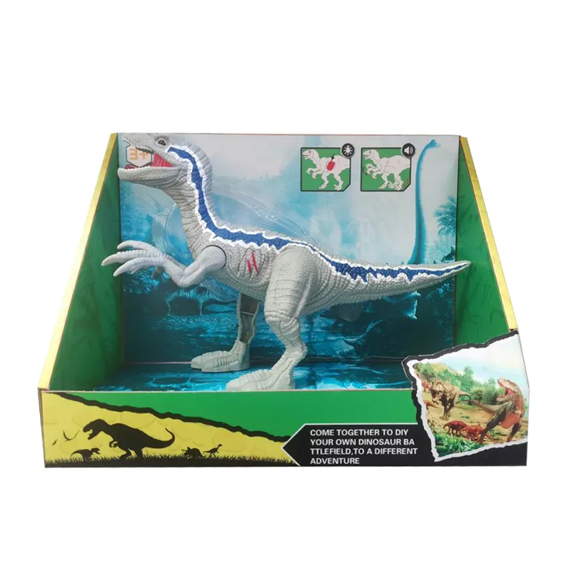 Baby Kids Battery Operated Realistic Animal Figures Dinosaur Model Moving and Walking Toy with Sound and Light for Wholesale