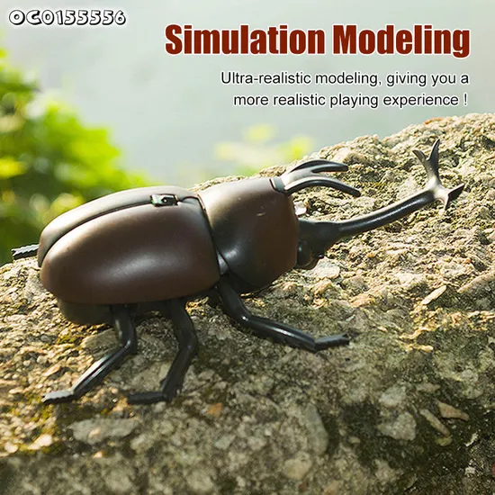 Wholesale Funny RC Small Plastic Realistic Crawling Insect Robot Model Simulation Infrared Remote Control Beetles Animal Toys