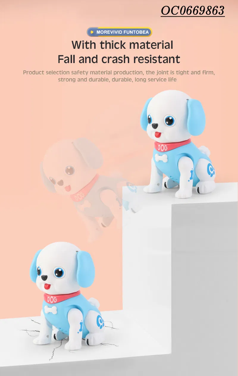 Wholesale Electric Kids Light up Plastic Animal Cartoon Battery Operated Dogs Toy