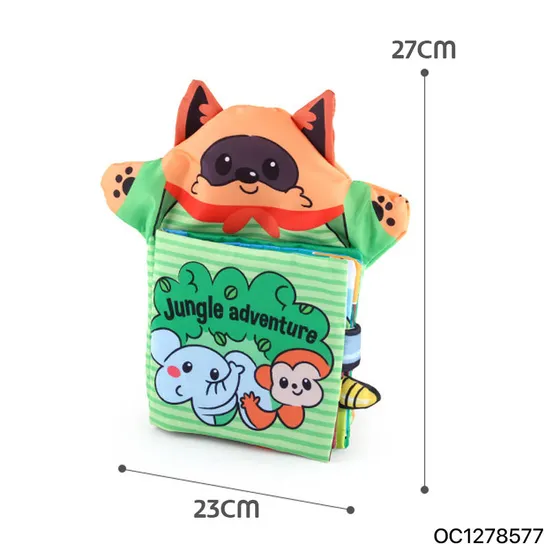 Wholesale Busy Board Stuffed Basic Skill Activity Cloth Story Realistic Animals Montessori Educational Book Toy
