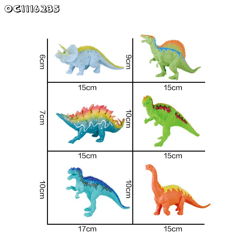 Realistic Solid Lifelike Plastic Dinosaur Model Toys Wholesale PVC Simulation Dinosaur Ring Toss Game Toy for Boys Interactive Game