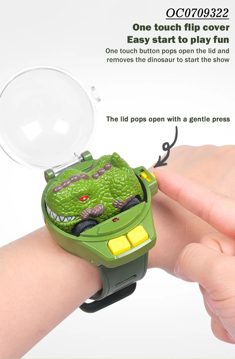 2022 New Arrival Dinosaur Diecast Toys Model Watch Mini Remote Control Car Toy