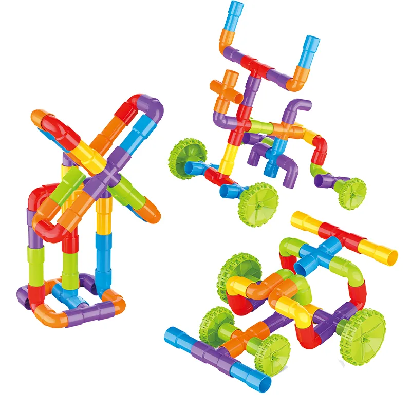 Wholesale Educational Montessori 190PCS Creative Plastic Model Building Blocks Toys