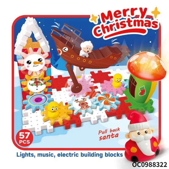 Wholesale Educational Montessori Popular DIY Christmas Baby Building Block Brick Toy