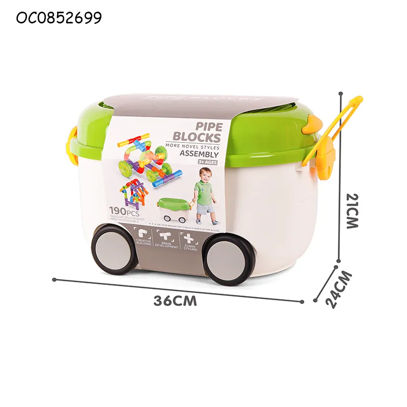 Wholesale Educational Montessori 190PCS Creative Plastic Model Building Blocks Toys