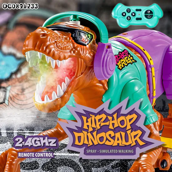 Children RC Promotional Walking Dinosaur Gift and Toy for Trending Products 2025 New Arrivals Kids Toys with Mist Spray Action