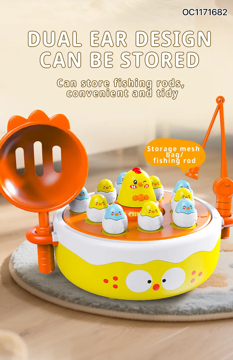 Wholesale Baby Electric Bo Montessori Educational Duck Fishing Child Games Children Toys with Music