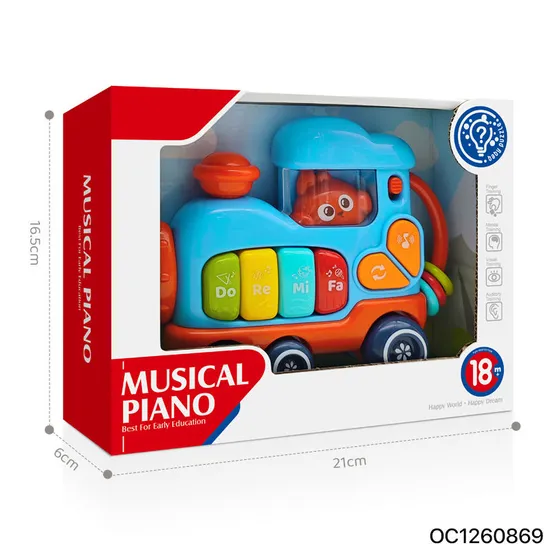 Wholesale Plastic Montessori Funny Cartoon Keyboard Sensory Musical Piano Light up Baby Toy
