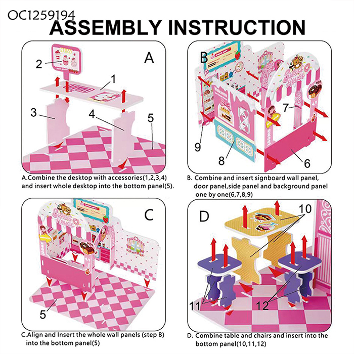 OC1259194 Cardboard Puzzle Dessert Toys