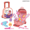 Wholesale High Quality Pretended Portable Beauty Makeup Play Game Make up Kids Girl Plastic Hair Salon Beauty Toys