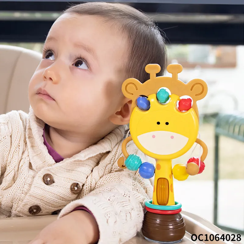 Wholesale Baby Hand Shake Teether Rattle Musical Light up Plastic Baby Montessori Sensory Toys