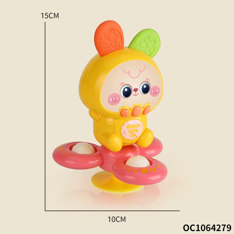 Wholesale Silicone New Born Ring Baby Teether Rabbit Educational Toys with Music