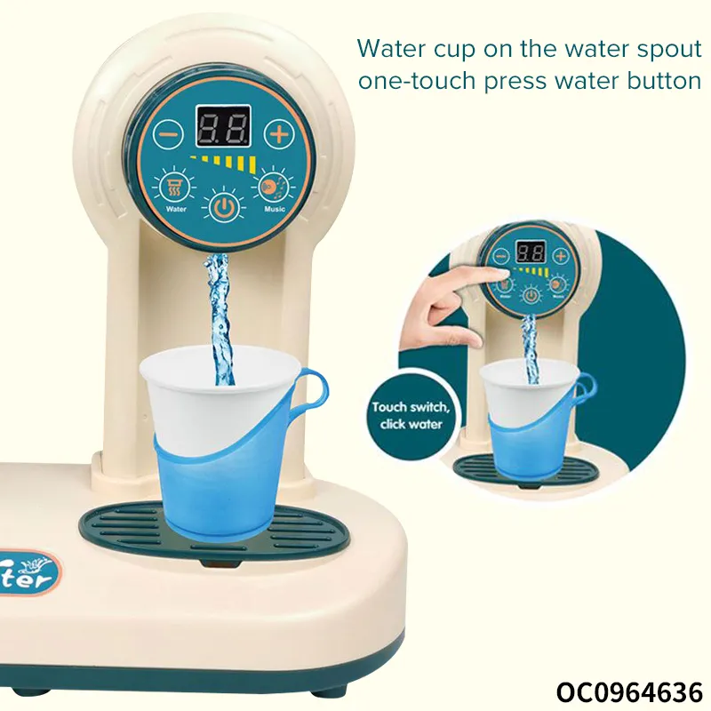 Wholesale Mini Children Pretend Play Children's Plastic Kitchen Tool Electric Water Dispenser Gift Toy for Kids