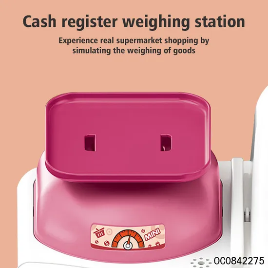 Electronic Cash Register Checkout Play Toy Supermarket Simulation Cash Register Toy with Scanner