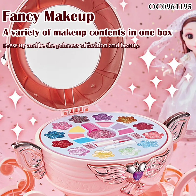 Wholesale Nail Art Gel Polish Girls Make up Beauty Box Fashion Portable Makeup Toys for Kids