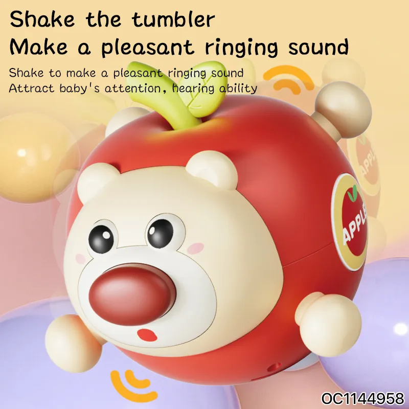 Wholesale Montessori Baby Toyplastic Cartoon Music Animal Sensory Baby Rattles Teether Toy
