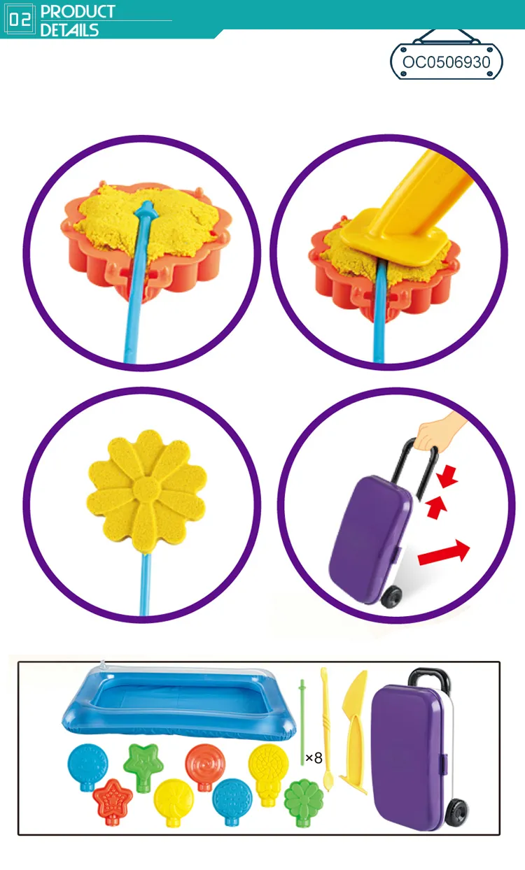 Wholesale Creative Molding Clay Magic Sand Set Kids Play Toy for Sand Castle Building