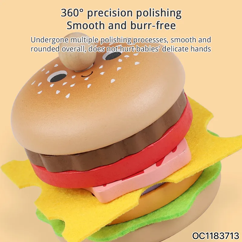 Wholesale Funny Role Play Big Pretend Plastic Play House Preschool Children Wooden Fast Food Kitchen Cooking Toys Set