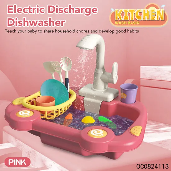 Wholesale Pretend Play Vegetable Washing Tableware New Vegetable Fruit Food Spray Sink Kitchen Toy for Kids