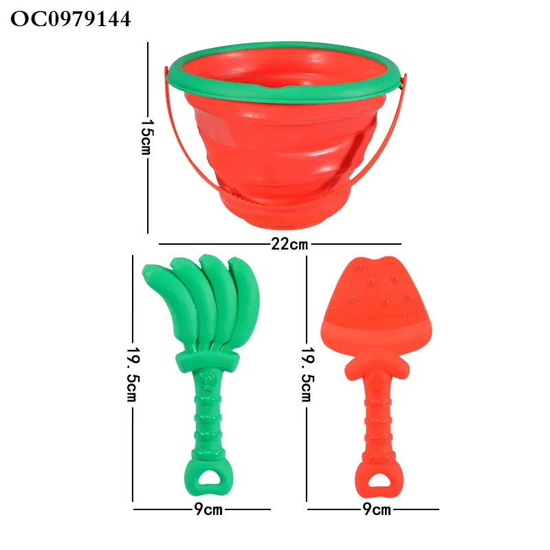 Wholesale Shovel Folding Bucket Summer Beach Sand Toys Set for Kids