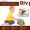 Wholesale Educational Montessori Plastic Kids Car DIY Building Block Toy with Light and Music