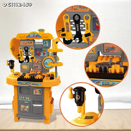 Electric Drill Games Craftsman Pretend Play Workshop Mechanical Toys Kids Assembling Tool Set Children Repair Tool Toys for Boys