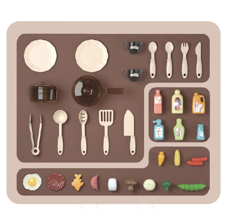 Wholesale Children Cooking Table Spray Children's Plastic Kitchen Play Set Pretend Sink Toy