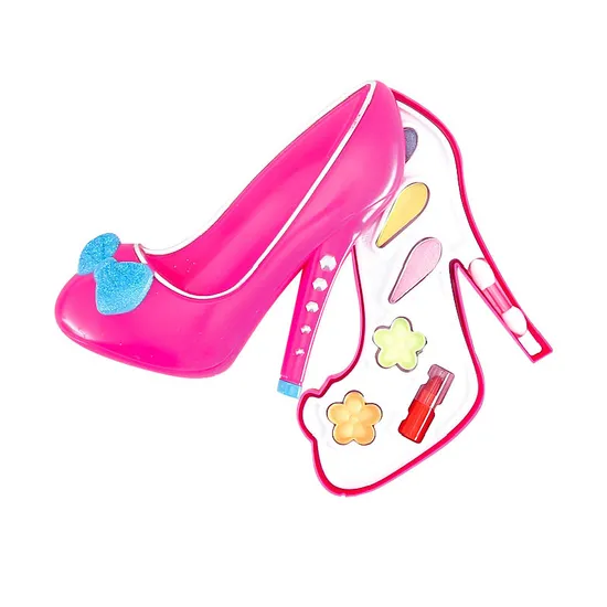Wholesale Fashion Pink Make up Beauty High Heels Shape Girls Makeup Set Toys for Kids