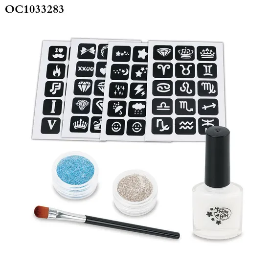 Wholesale Fashion DIY Custom Art Sticker Beauty Makeup with Sparkling Powder Creative Toys for Kids